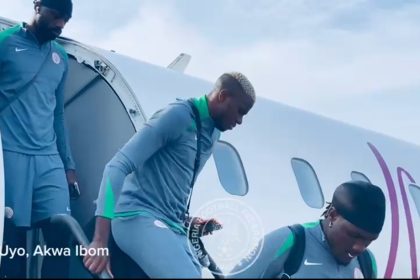 Super Eagles Arrive Safely In Uyo