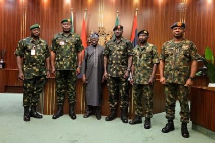 BREAKING: Tinubu Meets Newly Appointed Service Chiefs in Abuja