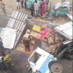 Truck Plunges Off Oshodi Bridge After Brake Failure, One Injured