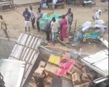 Truck Plunges Off Oshodi Bridge After Brake Failure, One Injured