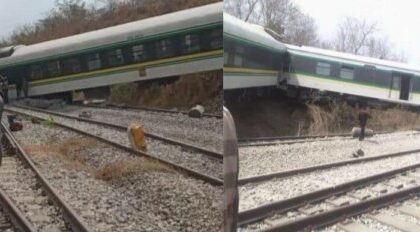 File photo of train derailment in Nigeria