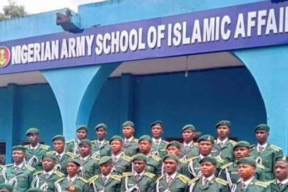 A group of students of the Nigerian Army School of Islamic Affairs, Ikeja, Lagos