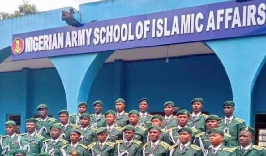 A group of students of the Nigerian Army School of Islamic Affairs, Ikeja, Lagos