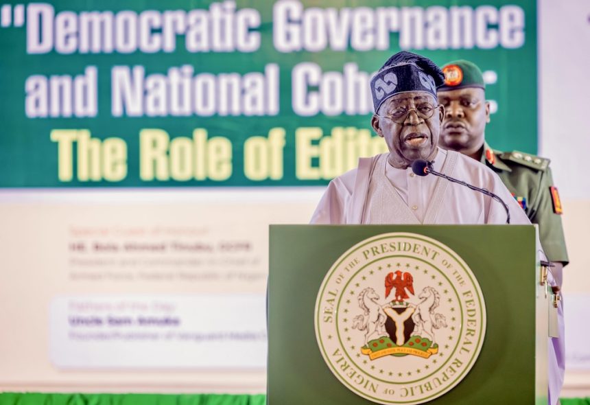 Tinubu Urges Editors to Build Nation with Truthful Reporting