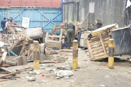 LASTMA Uncovers Wooden Gun While Clearing Illegal Shanties