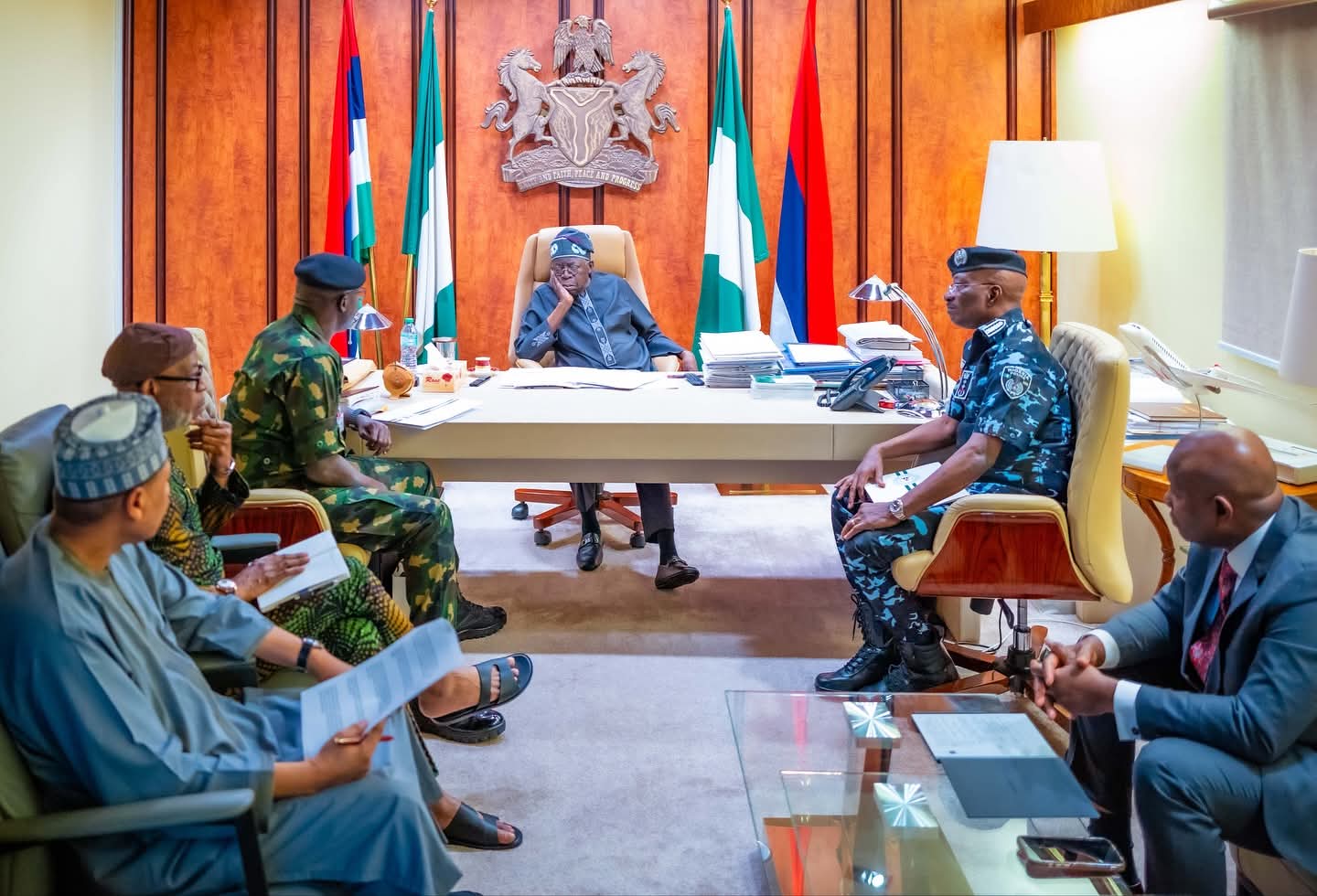 President Tinubu issued the directive withdrawing police officers from VIPs while meeting service chiefs, including the IGP