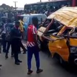 Speeding Bus Collides With Parked Truck in Lagos, One Dead