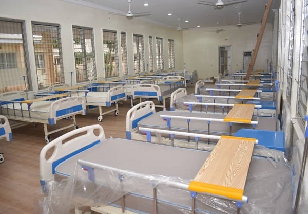 File photo of an empty hospital ward as health unions in Nigeria embark on an indefinite strike