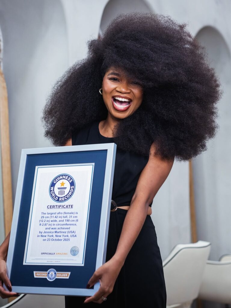 Jess Martinez Breaks Record For World’s Largest Afro