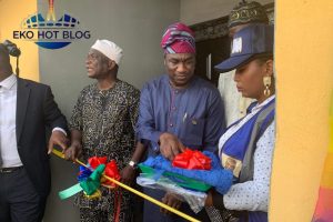 Hon. Wale Raji and Lagos State Deputy Governor, Dr. Obafemi Hamzat commissioning projects facilitated by the lawmaker
