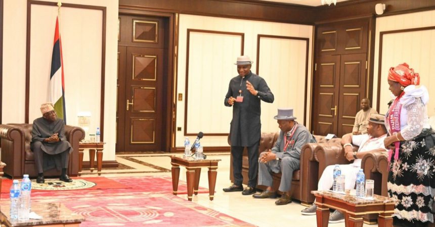 President Bola Tinubu meeting with leaders of Ogbia Kingdom