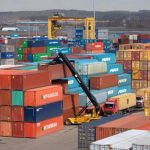 Containers at a port illustrating Nigeria's foreign trade