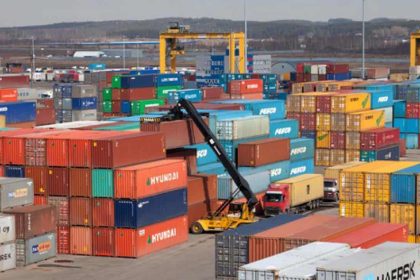 Containers at a port illustrating Nigeria's foreign trade