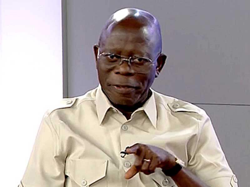 Oshiomhole: Tinubu Has Strong Political Will to Tackle Insecurity