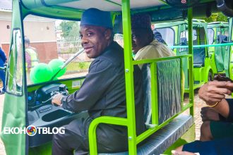 Photo Story: Tunji Alausa Unveils E-Tricycle Transport for UNILAG Students