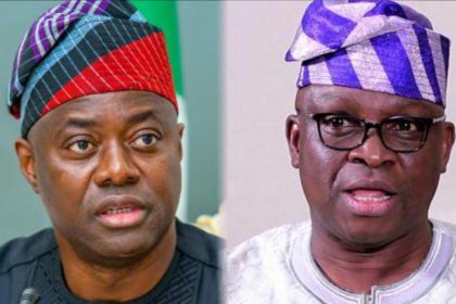 Oyo State Governor Seyi Makinde and former Ekiti State Governor Ayodele Fayose