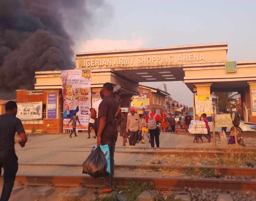 Fire Guts Army Arena Market in Oshodi Again
