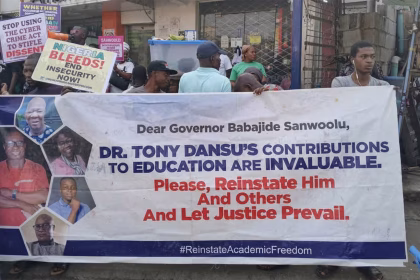 LASU Protesters Storm Lagos Assembly, Demand Reinstatement of Dismissed Lecturers