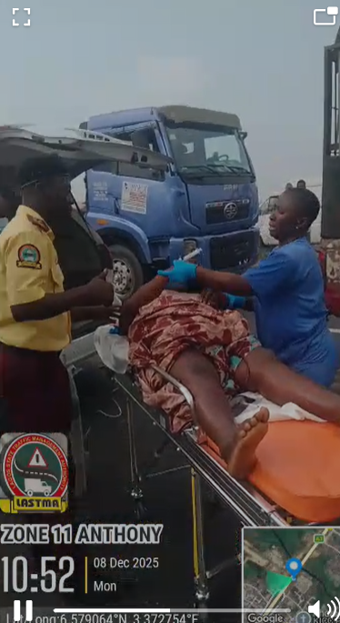 LASTMA Flags Reckless Driving After Ambulance Collides with Delivery Rider