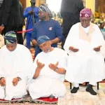 Tinubu Joins Worshippers for Jumat Prayers at Lekki Central Mosque