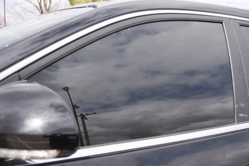An illustrative image of tinted car glass