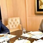 The photo of President Bola Tinubu and Rwandan President Paul Kagame sporting Grok AI watermark