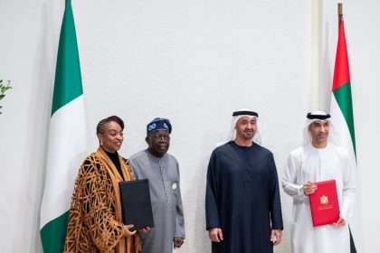 President Bola Tinubu and UAE president, Mohamed bin Zayed Al Nahyan, witnessed signing of the agreement
