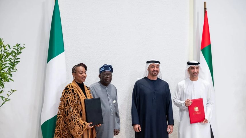 President Bola Tinubu and UAE president, Mohamed bin Zayed Al Nahyan, witnessed signing of the agreement