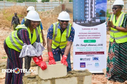 Alausa Flags Off TETFund Hostel Project at UNILAG
