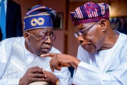 President Bola Tinubu and former President Olusegun Obasanjo (Credit: Presidency)