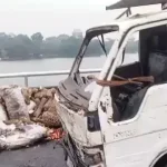 Loaded Mini Truck Crashes on Third Mainland Bridge