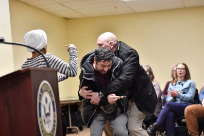 Ilhan Omar Blames Trump’s Rhetoric After Man Attacks Her at Minneapolis Town Hall
