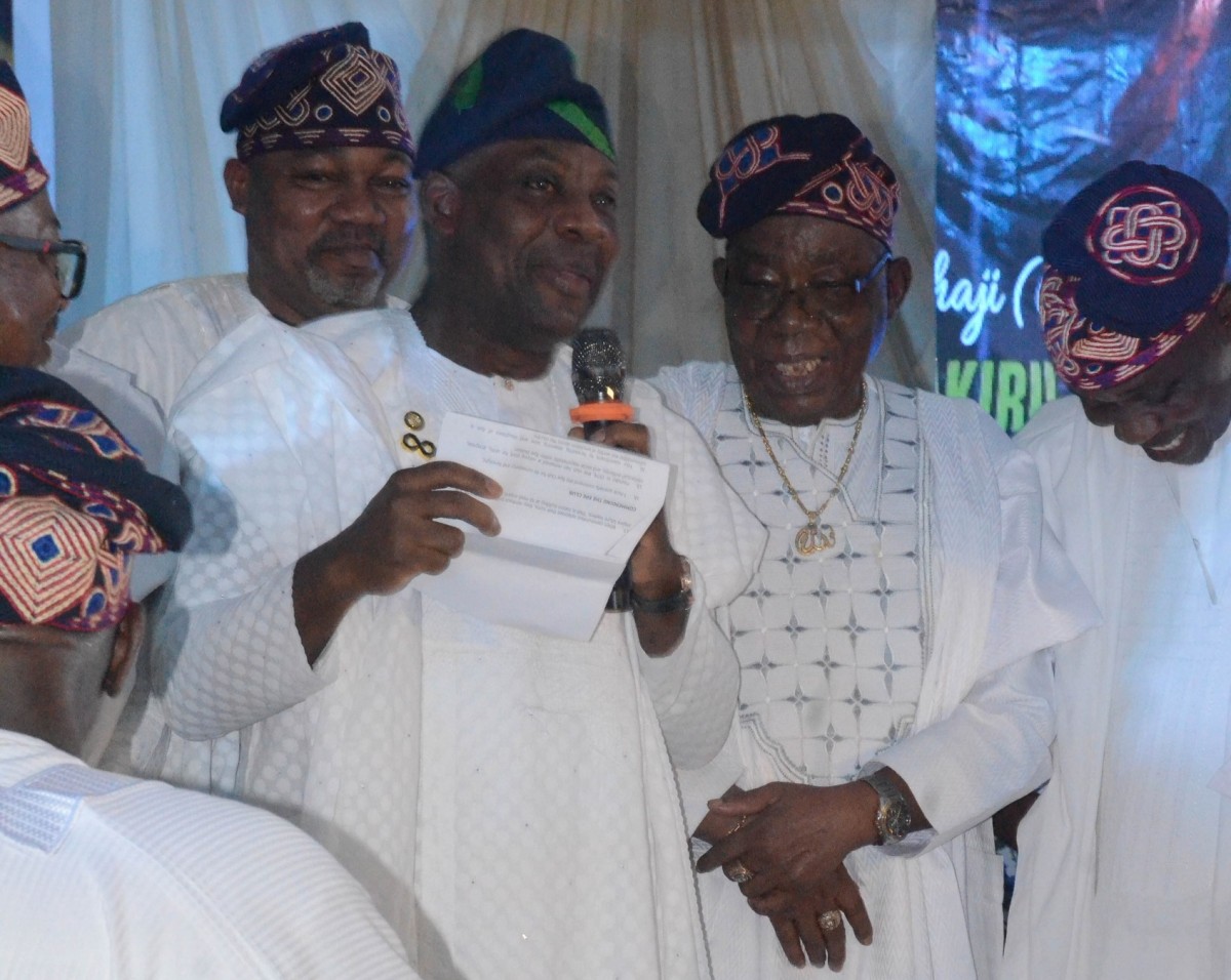 Minister of Education, Dr. Tunji Alausa, at his induction as an Epe Club member