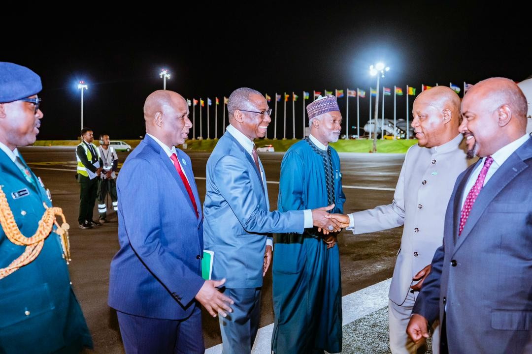 BREAKING: Shettima Arrives in Addis Ababa for AU Summit