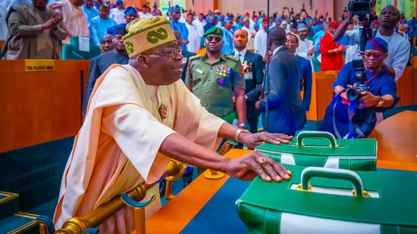 President Bola Tinubu presenting the 2025 budget to the joint session of the National Assembly