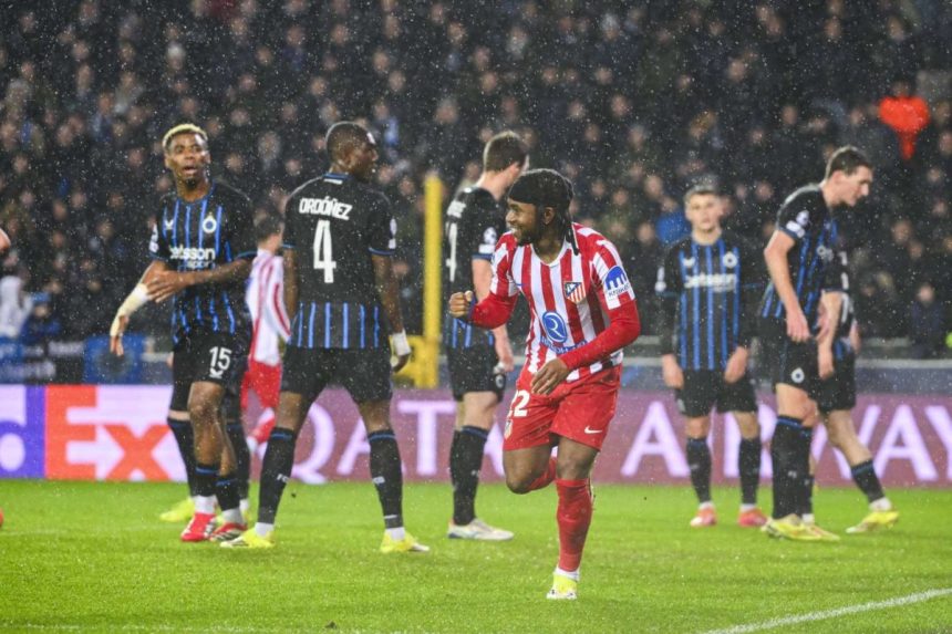Onyedika, Lookman Score in Brugge-Atletico Thriller