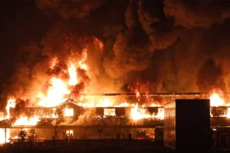 Fire Guts Petrol Station in Igbeti