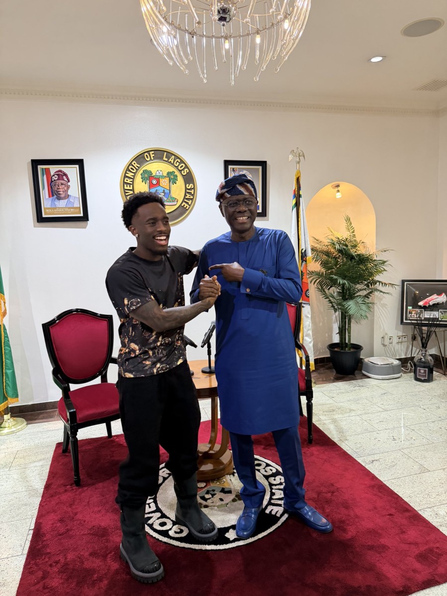 Kai Cenat Meets Sanwo-Olu During Lagos Visit