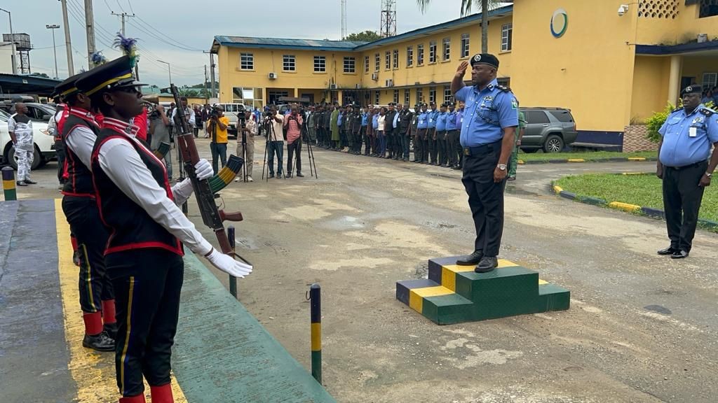 AIG Tunji Disu assuming office as the Rivers CP in November 2023
