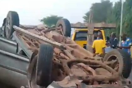 Lexus Jeep Somersaults in Lagos, Two Escape with Injuries