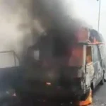 Bus Catches Fire on Third Mainland Bridge