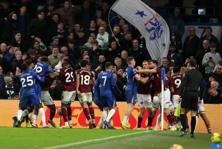 FA Fines Chelsea, West Ham After Mass Brawl At Stamford Bridge