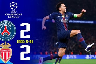 PSG Edge Monaco to Reach Champions League Last 16