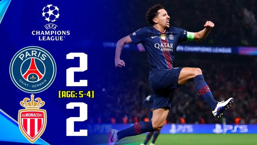 PSG Edge Monaco to Reach Champions League Last 16