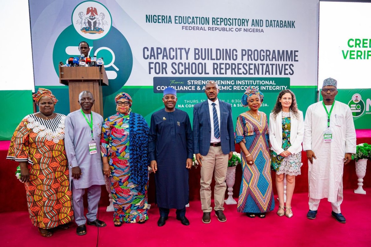 Minister of Education, Tunji Alausa and other participants at the national capacity building programme for school representatives organised by NERD in Abuja