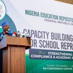 Minister of Education, Tunji Alausa at the national capacity building programme for school representatives organised by NERD in Abuja