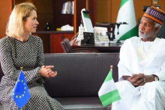 European Union (EU) High Representative Kaja Kallas and Minister of Foreign Affairs, Yusuf Tuggar in Abuja