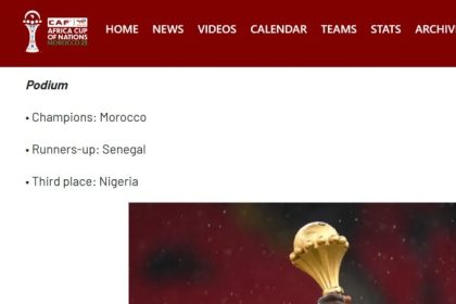 CAF Officially Names Morocco As Winners Of 2025 AFCON