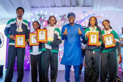 Sanwo-Olu Hosts Young Champions After Medal Sweep in Doha