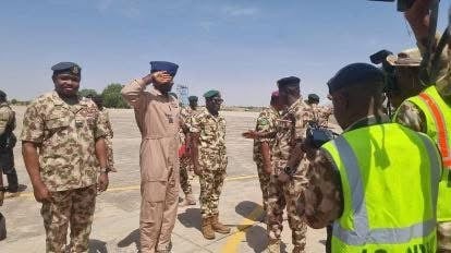 Service chiefs in Maiduguri, Borno State
